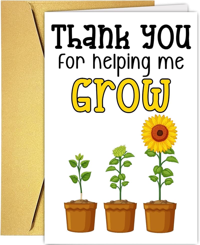 Teacher Appreciation Thank You Card for Men & Women