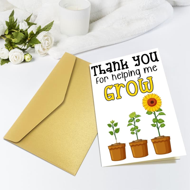Teacher Appreciation Thank You Card for Men & Women