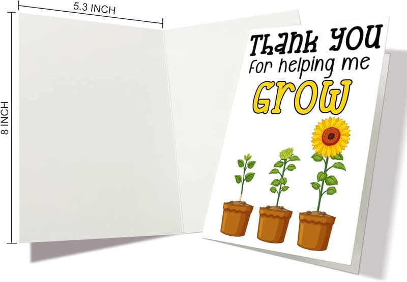 Teacher Appreciation Thank You Card for Men & Women