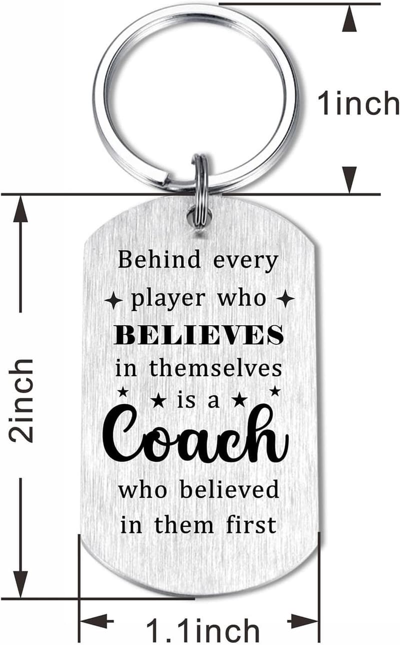 Coach Appreciation Keychain for Men - Thank You Gift
