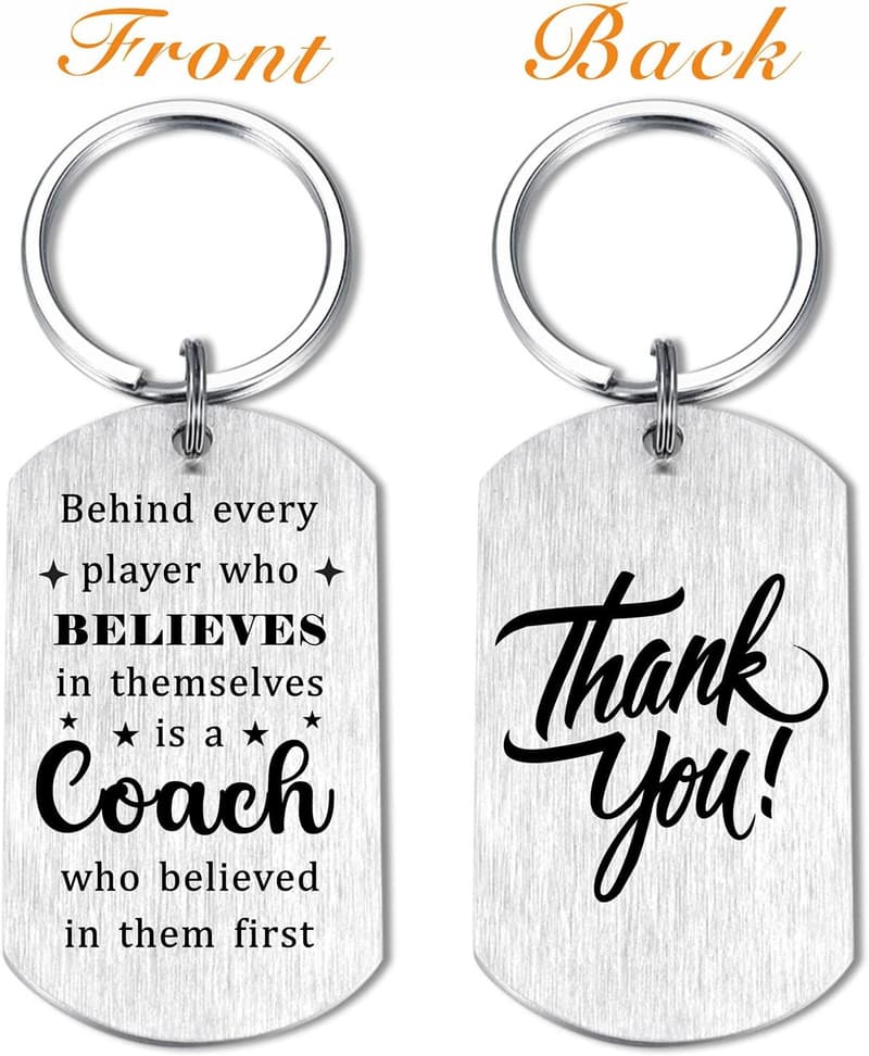 Coach Appreciation Keychain for Men - Thank You Gift