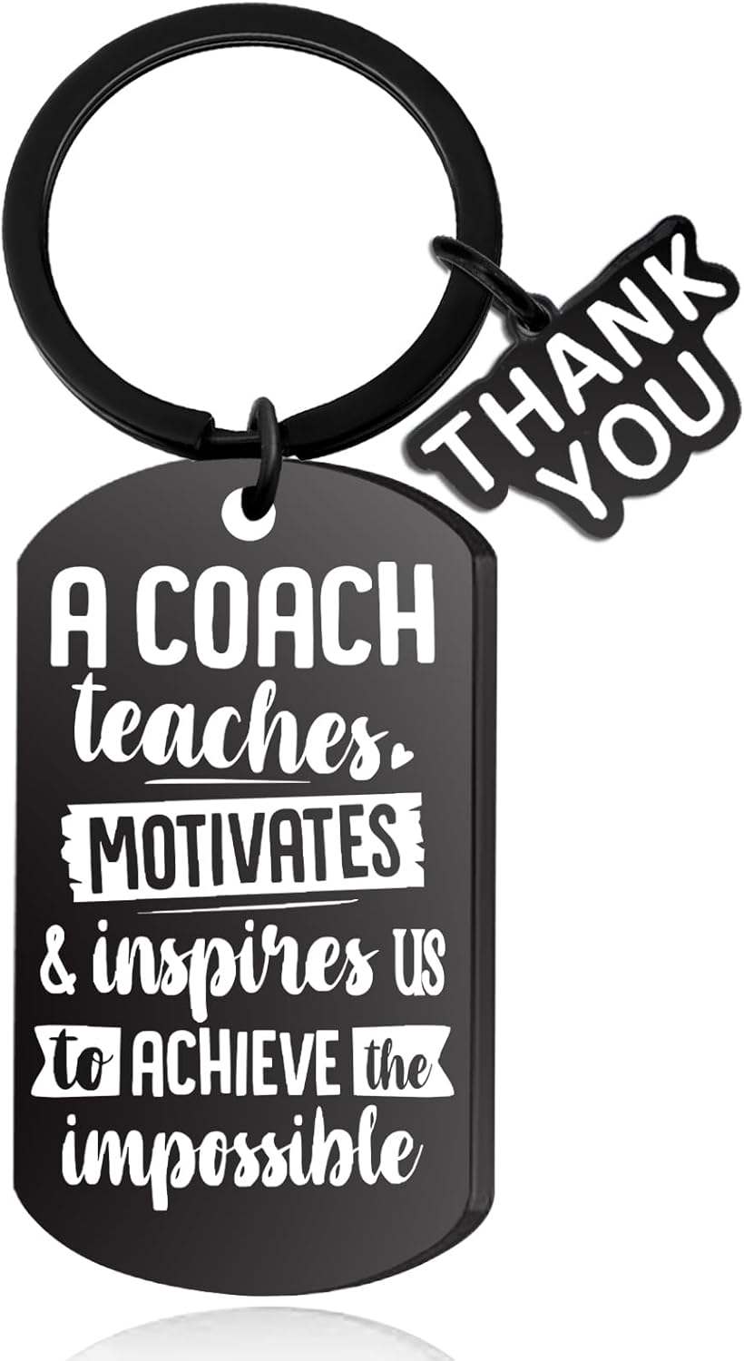 Thank You Gift Keychain for Coaches - Baseball & Sports