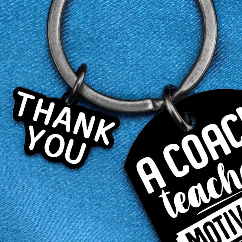 Thank You Gift Keychain for Coaches - Baseball & Sports