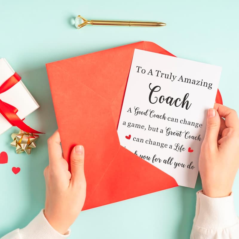 Coach Thank You Cards - Sports, Gymnastics & Cheer Gifts