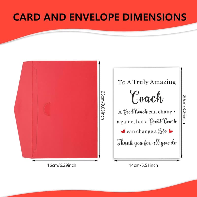 Coach Thank You Cards - Sports, Gymnastics & Cheer Gifts