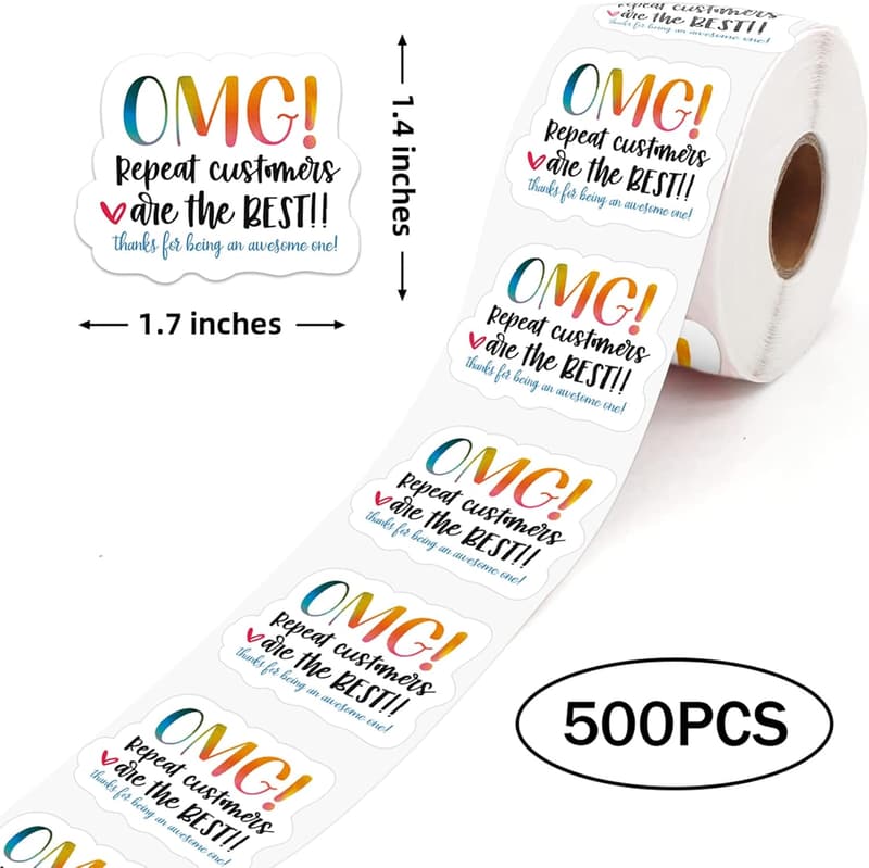 500 PCS Thank You Stickers for Small Business Packaging