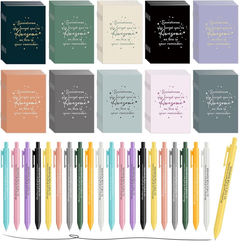 Employee Appreciation Journal & Pen Set - 100 Pcs Thank You Gifts