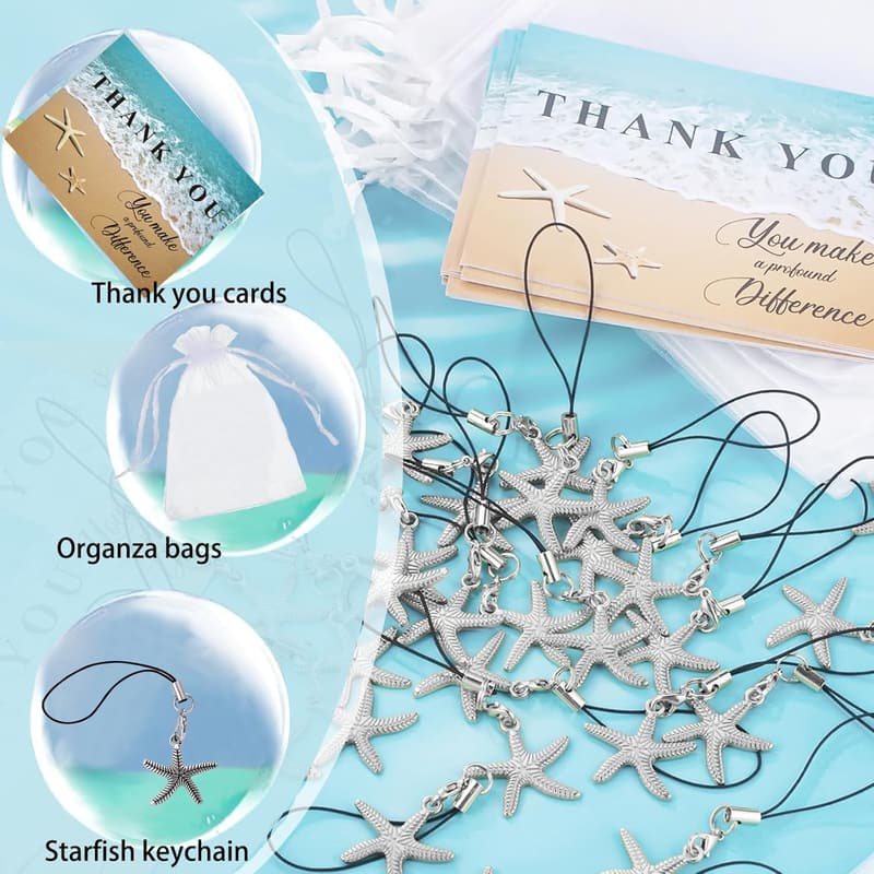 Employee Appreciation Notecards - 30 Starfish Thank You Gifts