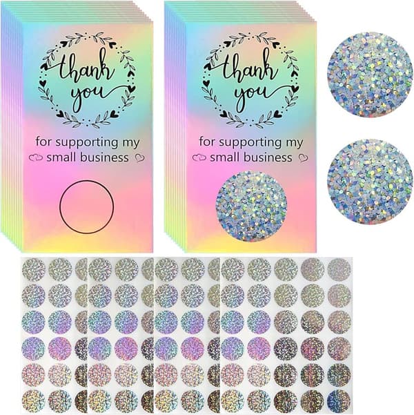 120pcs DIY Scratch Card Gift Certificates for Small Business