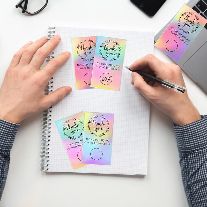 120pcs DIY Scratch Card Gift Certificates for Small Business