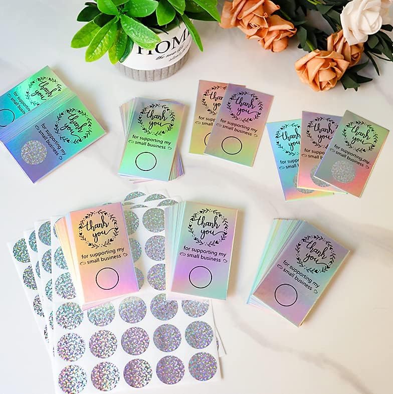 120pcs DIY Scratch Card Gift Certificates for Small Business