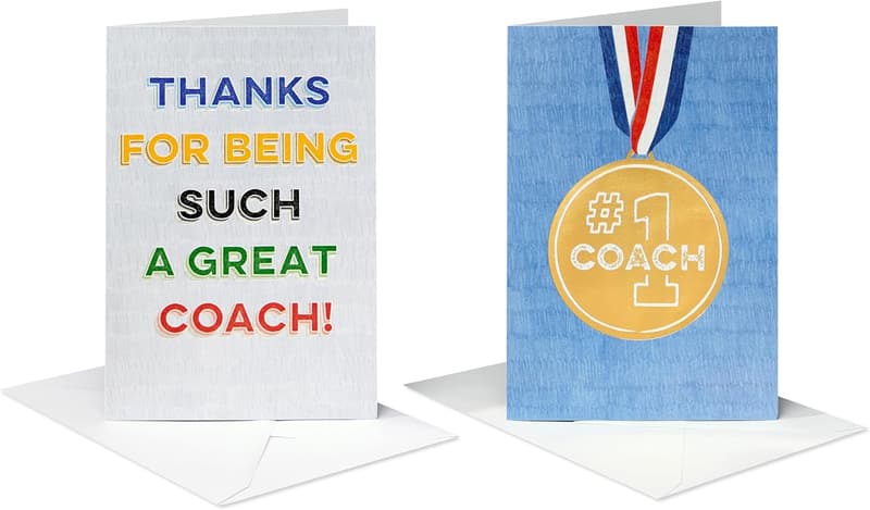 Thank You Cards for Coaches with Envelopes (8-Pack)