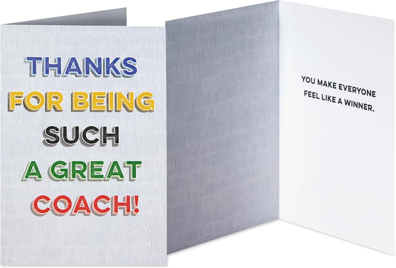 Thank You Cards for Coaches with Envelopes (8-Pack)