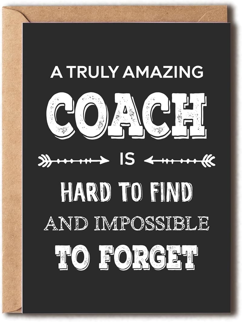 Thank You Card for Coaches - Appreciation Gift
