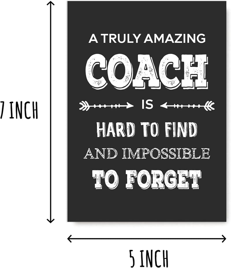Thank You Card for Coaches - Appreciation Gift