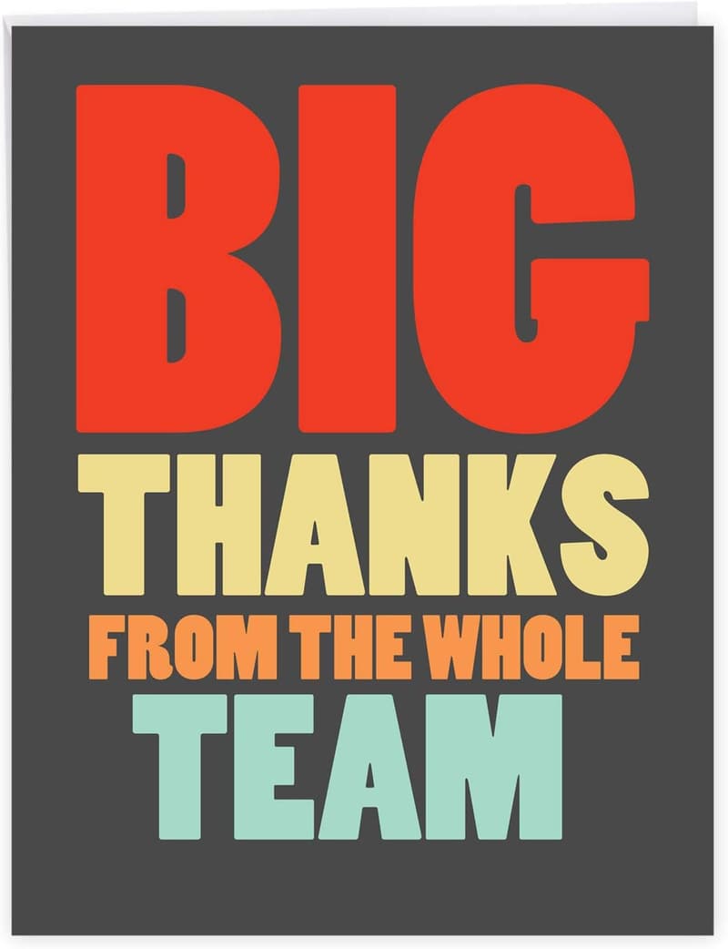 Thank You Card for Coaches - Big 8.5 x 11 Inch