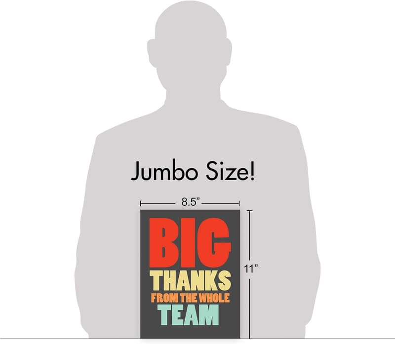 Thank You Card for Coaches - Big 8.5 x 11 Inch