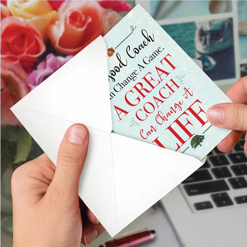 Coach Thank You Card for Athlete Appreciation - Gratitude Notecard