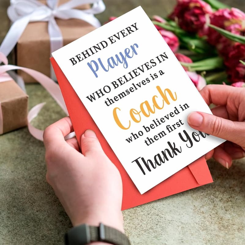 Coach Thank You Cards for Men & Women - Bulk Appreciation Gifts