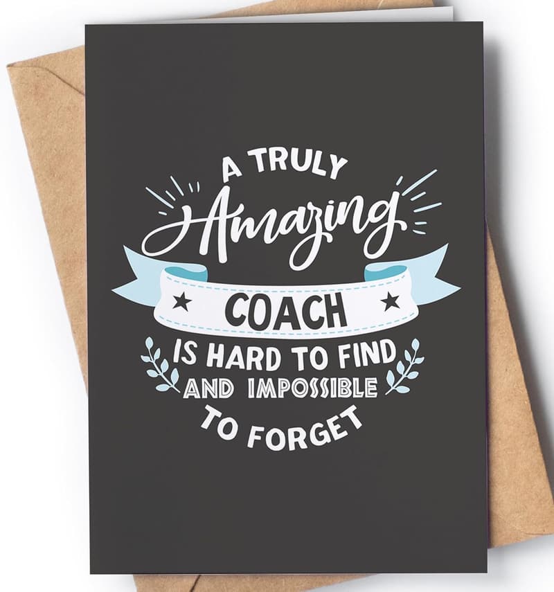 Coach Appreciation Card - Thank You for Men & Women