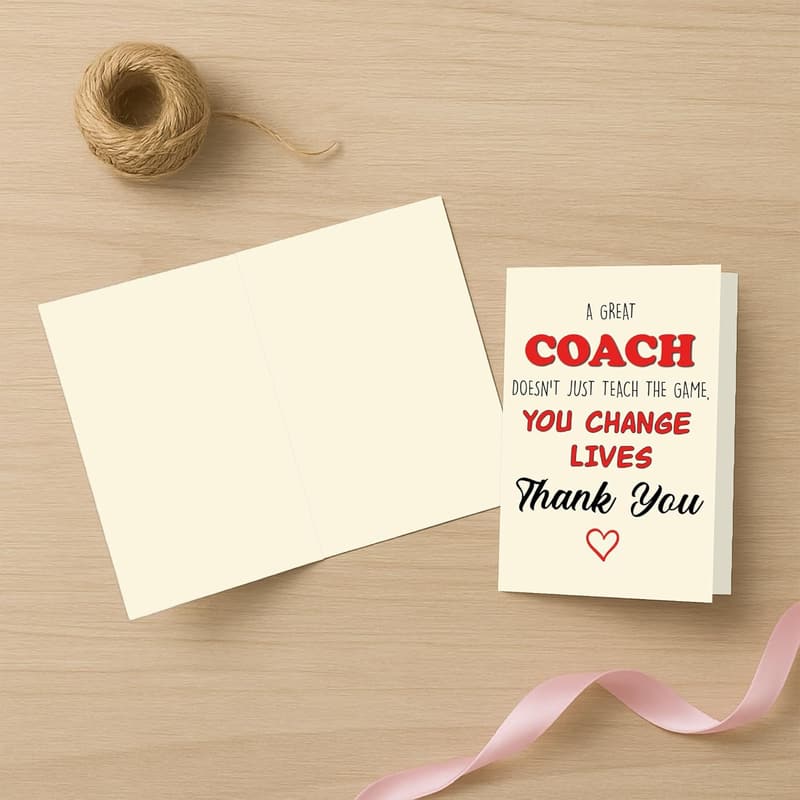 Thank You Card for Coaches – Thoughtful Gift for Sports Coaches