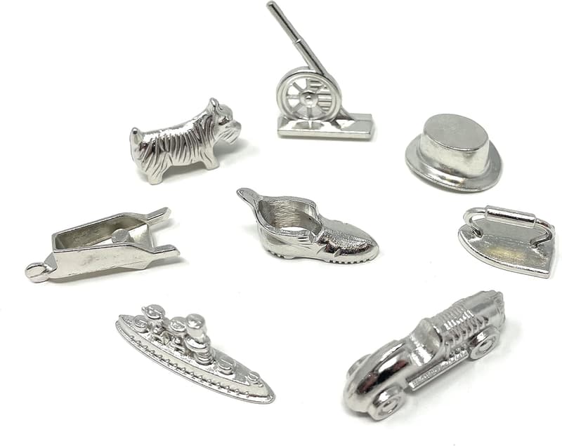 Monopoly Replacement Metal Tokens Set of 8