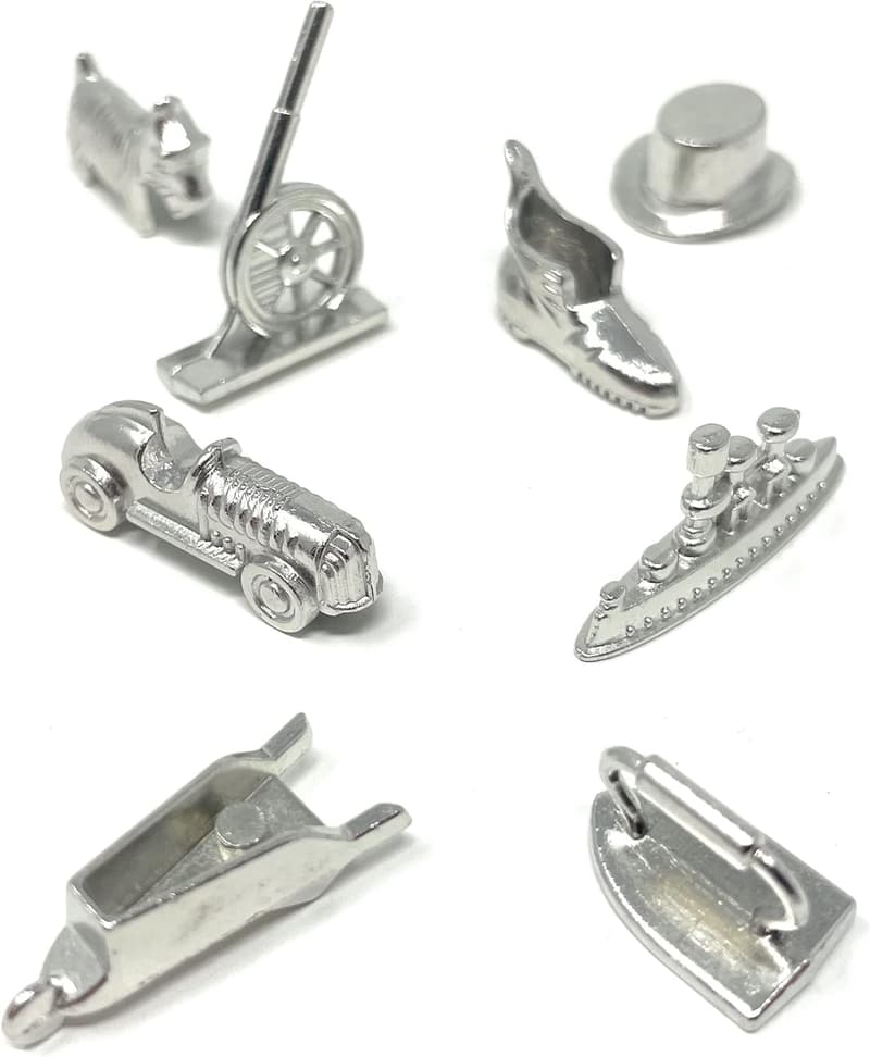 Monopoly Replacement Metal Tokens Set of 8