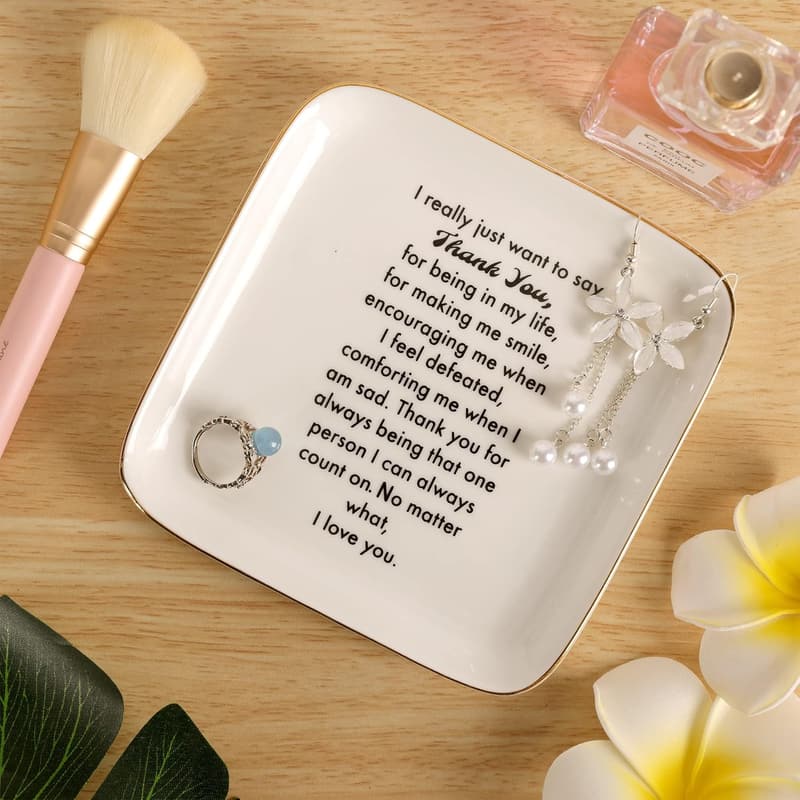 Thank You Ring Dish for Women - Mom, Teacher, Coworker Gift