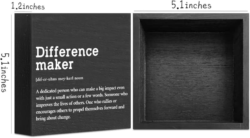 Rustic Wooden Box Sign for Teacher Appreciation Gifts
