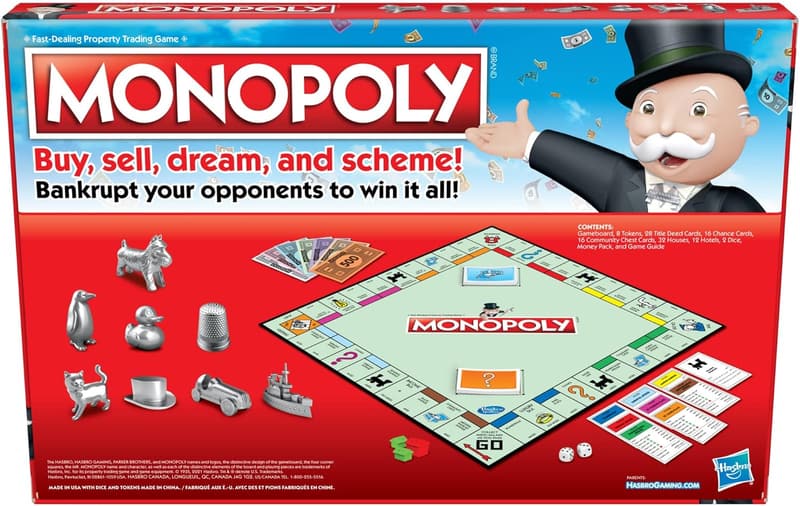 Monopoly Game: Family Board Game for 2-6 Players, Ages 8+