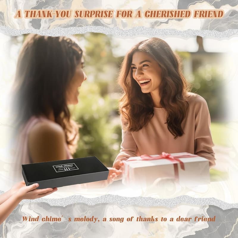 Thank You Wind Chime - Gratitude Gift for Women & Friends