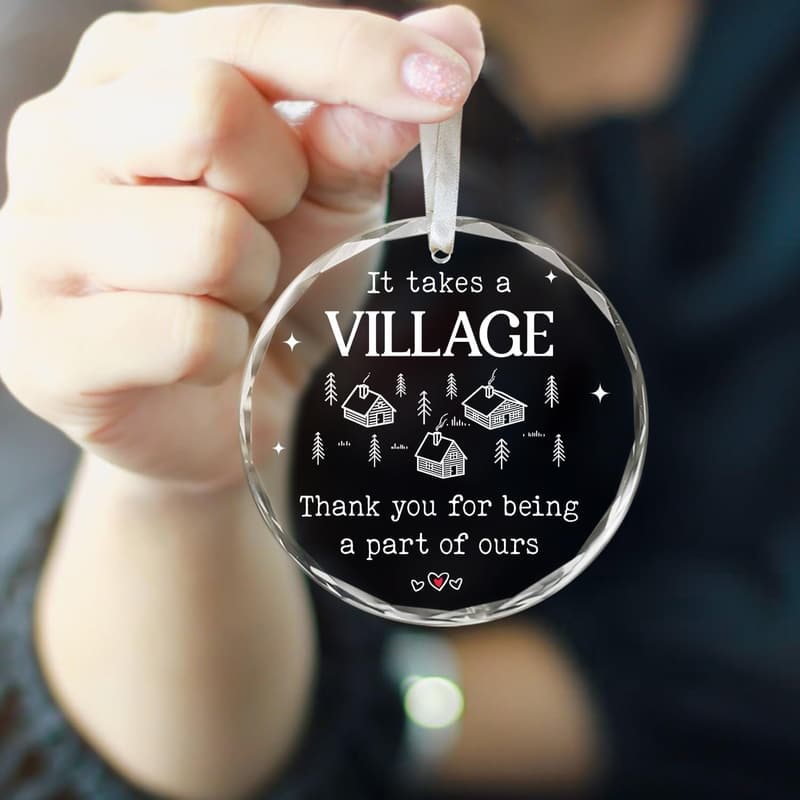 Thank You Glass Ornaments for Women & Coworkers