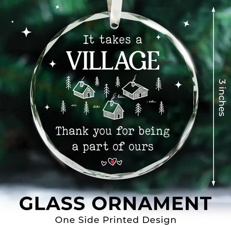 Thank You Glass Ornaments for Women & Coworkers