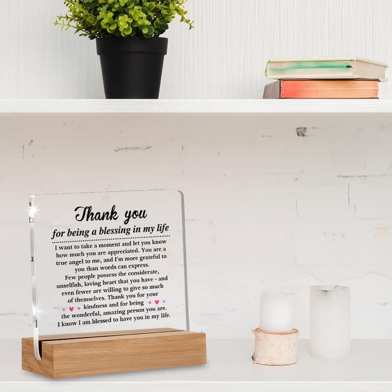 Thank You Gift Plaque for Home or Office Decor