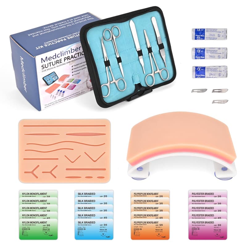 Suture Practice Kit for Medical Students - 32 Pieces