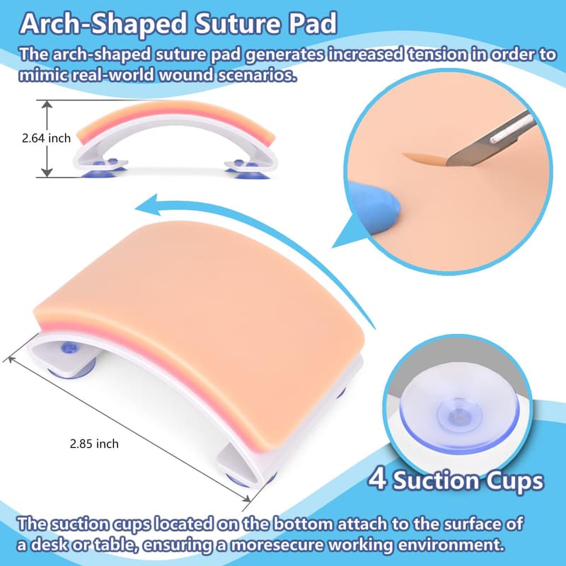 Suture Practice Kit for Medical Students - 32 Pieces