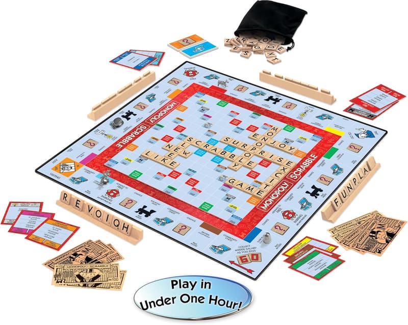 Monopoly Scrabble Game - Quick Play for 2 to 4 Players