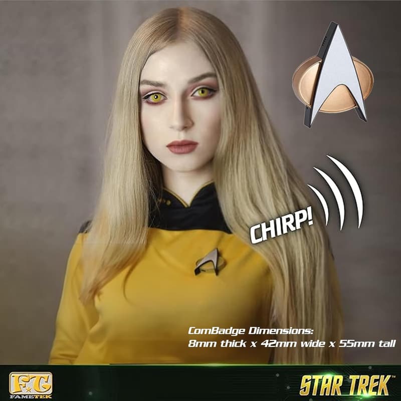 Star Trek TNG Chirping Communicator Badge - Non-Bluetooth Collectible