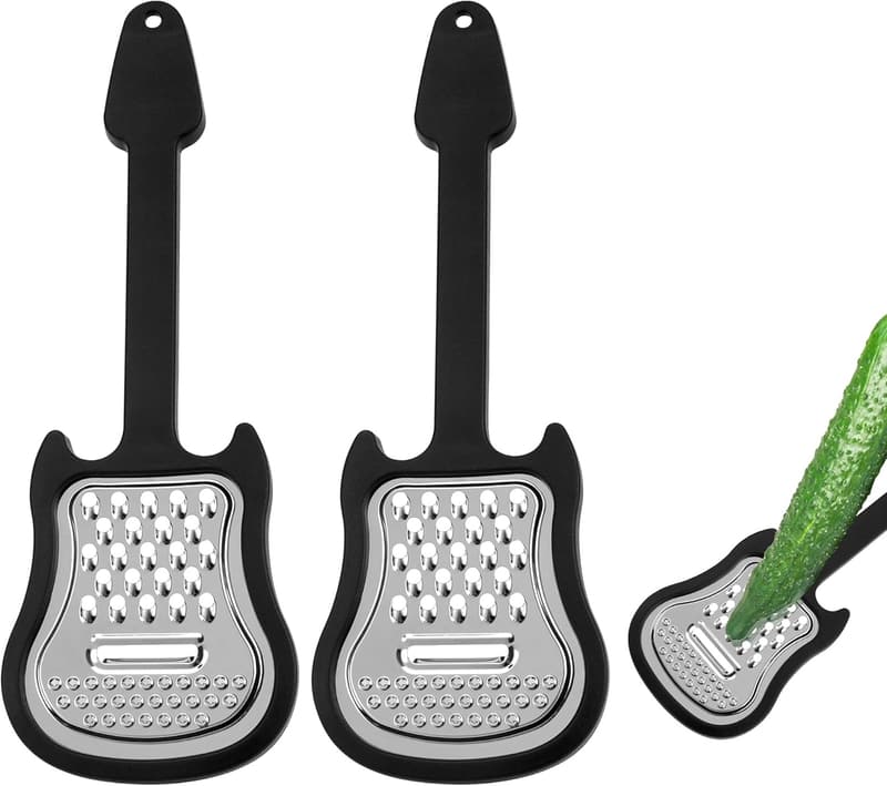 Guitar Style Cheese Grater Set for Creative Kitchen Use