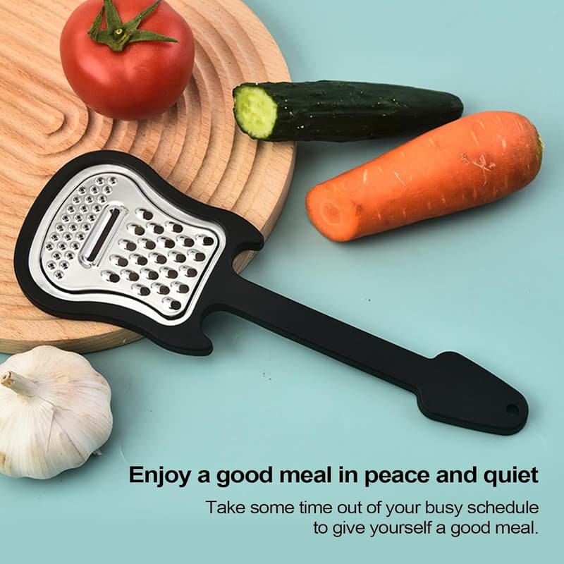 Stainless Steel Guitar-Shaped Cheese Grater & Vegetable Slicer