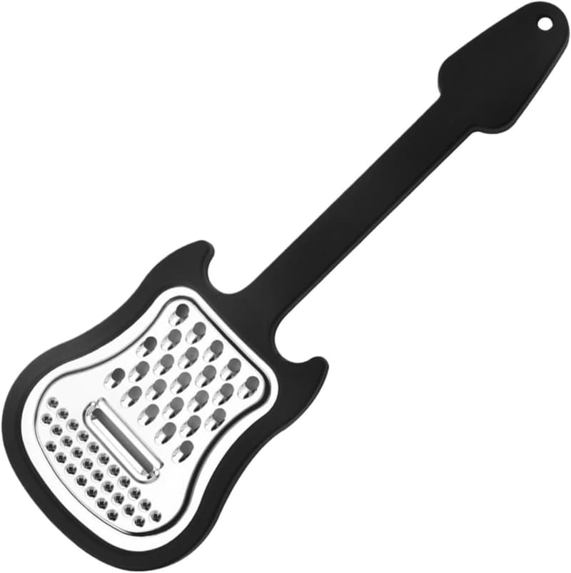 Guitar-Shaped Stainless Steel Cheese Grater with 3 Grinding Options