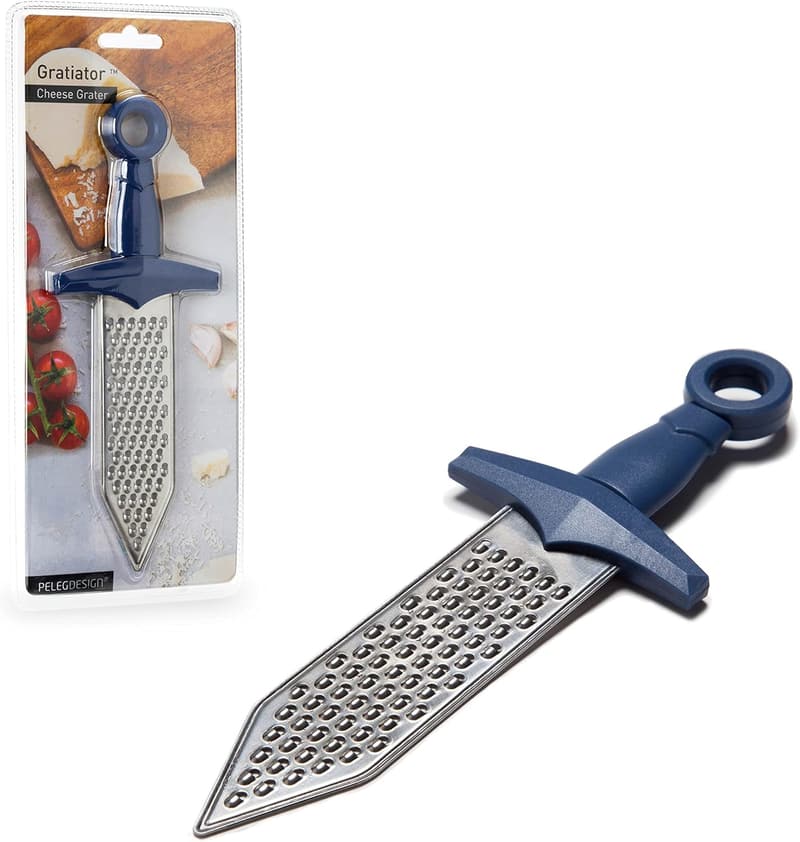 Stainless Steel Mini Cheese Grater with Blue Handle