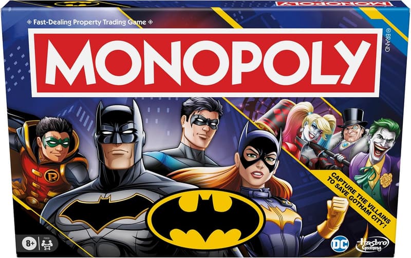 Batman Edition Monopoly Board Game for Ages 8+ | 2-4 Players