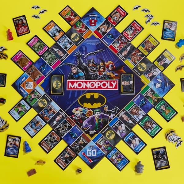 Batman Edition Monopoly Board Game for Ages 8+ | 2-4 Players