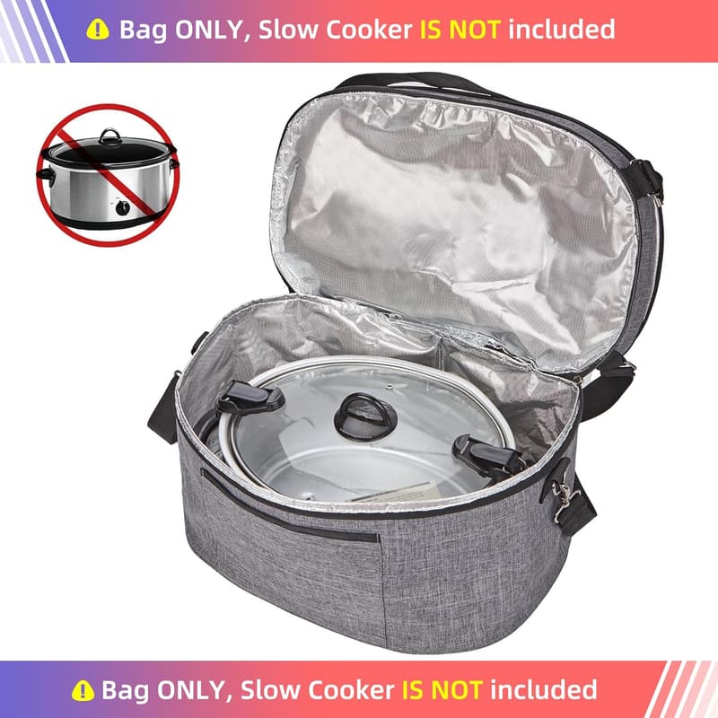 Insulated Slow Cooker Bag for 6-8 Quart Crock-Pots
