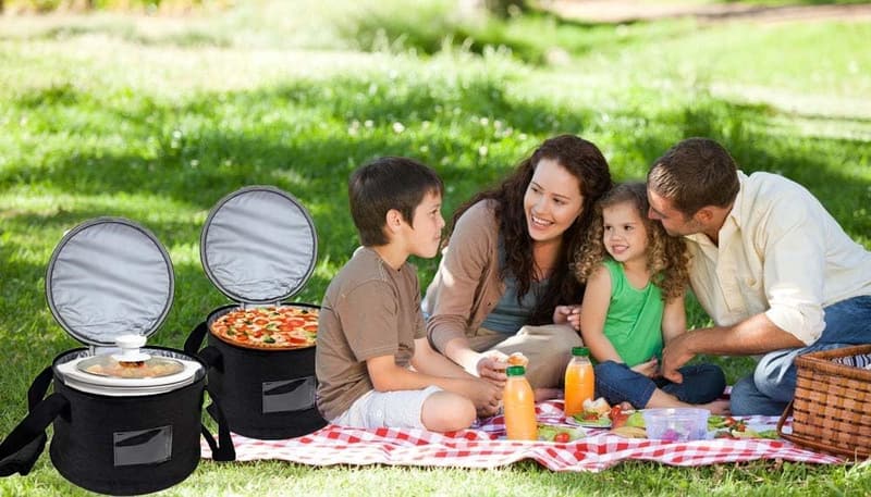 Insulated Round Casserole Carrier Bag for Potlucks and Picnics