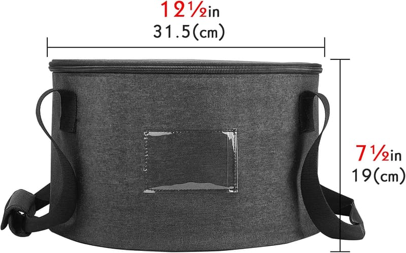 Insulated Round Casserole Carrier Bag for Potlucks and Picnics