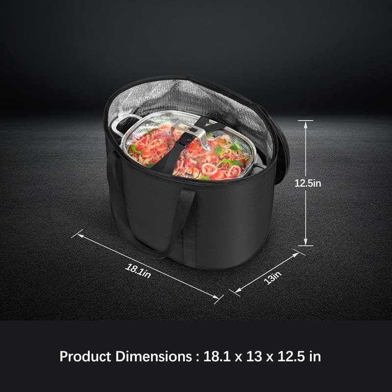 Insulated Carrier Bag for 8.5 to 10 Qt Slow Cooker