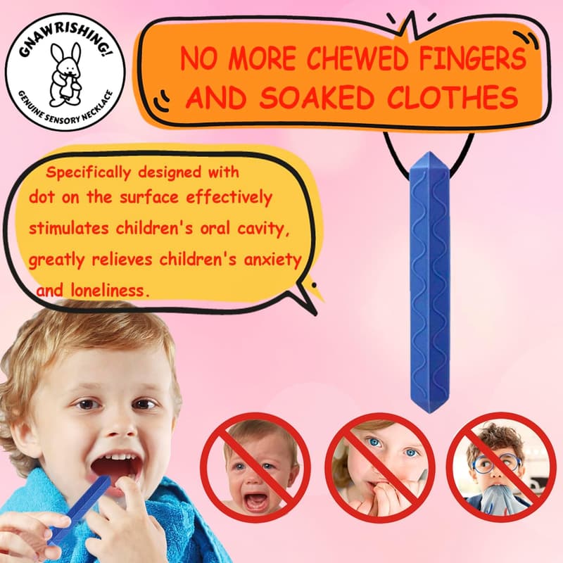 Sensory Chew Necklaces, 8-Pack Food Grade Silicone Set