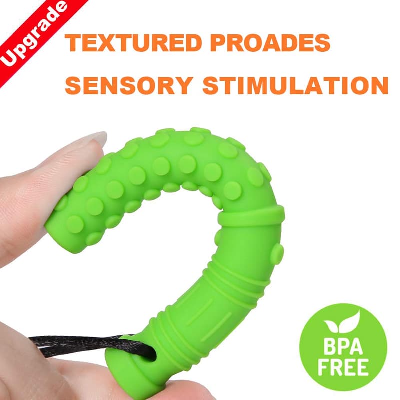 Sensory Chew Necklace Set for Kids, BPA-Free Silicone